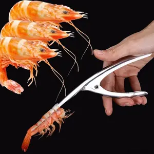 Stainless Steel Shrimp Peeler And Deveiner Tool, Multifunctional Prawn Line Cutter, Easy Peel Lobster Seafood Cleaning Gadget for Home Kitchen Use