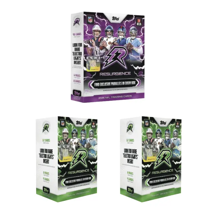 2025 Topps Resurgence Football Trading Cards 3 Box Break (1 Mega + 2 Blasters)