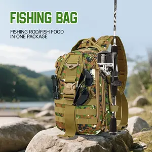 Outdoor Multi-Functional Camouflage Chest Bag, Camouflage Cycling Chest Bag, Survival Bag, Travel Accessories, Men's Messenger Bag, Suitable for Camping, Hiking and Fishing, Bug Bag, Travel Bag, Boys Backpack, Halloween Gift