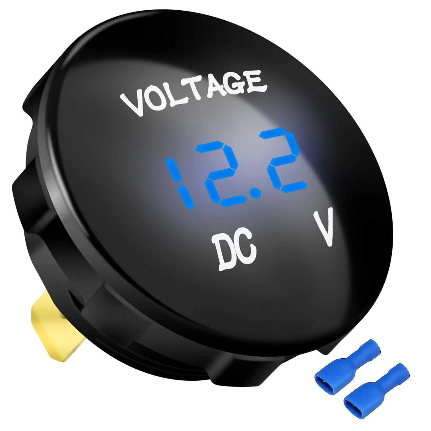 12 Volt 24 Volt 36 Volt Digital Voltage Meter Gauge Waterproof Mini Battery Monitor Indicator for Car Boat Marine with Blue LED DAIERTEK