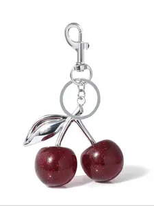 Cute Cherry Design Keychain, Stylish Keychain, Fashionable Keychain for Women & Men, Trendy All-match & Exquisite Keychain for Birthday Gift