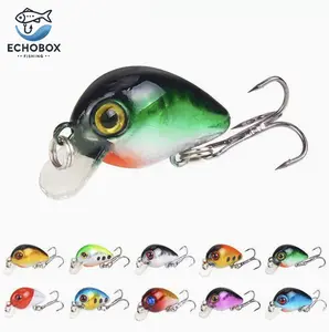 EchoBox Finesse Small Crankbait Jig 10 Pack Fishing Lure | 1.2” Skittering Topwater Lure – Bluegill, Crappie & Stream Trout Magnet!