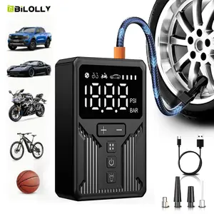 AP150 Tire Inflator Portable Air Compressor, 2X Faster 150PSI Cordless Inflator For Car Tires With Auto Shutoff, Portable Tire Inflator With Digital Pressure Gauge For Cars, Motorcycles, Bicycles, Balls