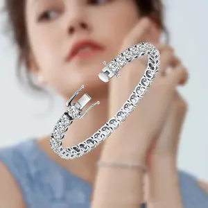 Sparkling Tennis Zircon Bracelet - S925 sterling silver unisex bracelet - the perfect gift for Christmas, birthdays, weddings, anniversaries, engagements, and graduation ceremonies