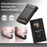 Men's Solid Dark Beard Dye Stick Set - 20g, Fast Touch-Up, Mess-Free, Easy-to-Apply, Smooth, Lasting Color, Moisturizing Cream, Neuropathy Relief, Skin Care, Antibacterial, Woody Scent, Travel-Friendly, Daily Home Use