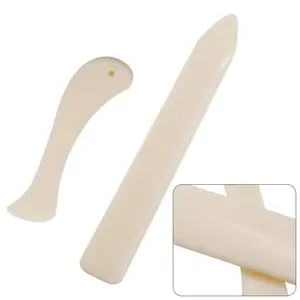 2-Piece Dull-Edge Plastic Bone Folder Craft Tools, 2 Sizes for Paper Folding and Leather Creasing [Fall Deals], Two Sizes