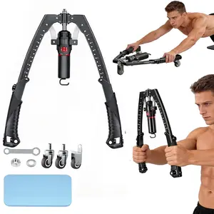 3-In-1 Hydraulic Power Twister Chest Expander, Adjustable 22-440lbs, Ab Roller & Tension Hooks, Full Body Strength Training Gear, Strength Training Equipment