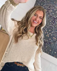 Carrie Marled Knit Raglan Sweater