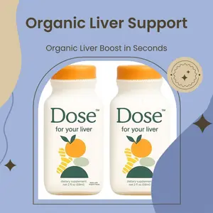 Dose For Your Liver 2 oz Organic Liquid Supplement Shots, Turmeric, Milk Thistle & Dandelion Root, USDA Organic, 2 Count