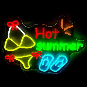 Hot Summer Beach Bikini LED neon sign lights for Wall Decor USB Powered