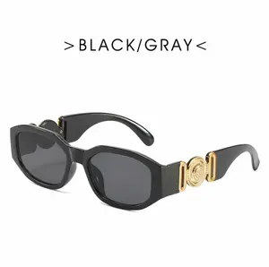 AuraShade Retro Trendy Rectangle Sunglasses Women Men Vintage 90s Small Narrow Square Sunglasses B2322