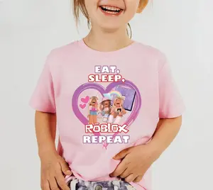 Roblox Girl Youth Shirt, Eat Sleep Repeat Roblox Shirt, Roblox Tee, Birthday Gift