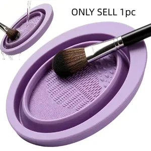 1pc multipurpose cleaning bowl, used for cleaning makeup brushes and daily items, foldable, easy to store, soft and durable