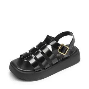 DREAM PAIRS Women's Chunky Platform Gladiator Sandals - Soft Cushion, Adjustable Strap Sandals for Women, Holiday Summervibes Footwear