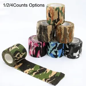 Medical-Grade Camo Self-Adhesive Bandage Roll - Waterproof, Breathable Military Outdoor Tape for Wrist Ankle Support, Sprain First Aid, Sports Injury Recovery & Wilderness Emergency