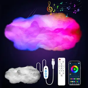 3D Cloud Lighting LED Lamp, RGB Multicolor Night Light with Music Sync & Smart APP Control, DIY Thunder Cloud Design, USB Powered for Bedroom, Kids Room, Home Decor