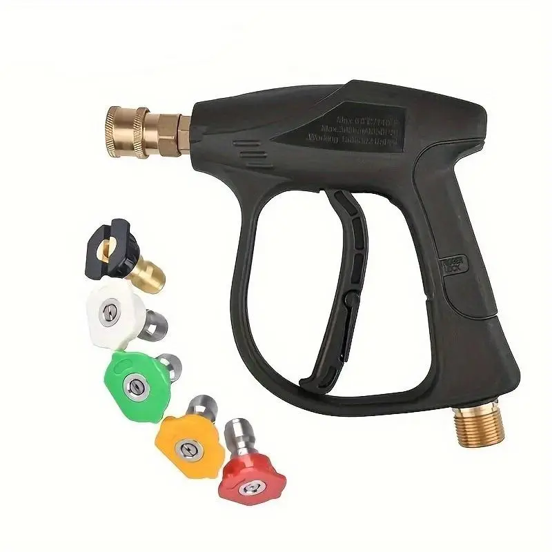 High Pressure Washer, 3000 PSI Max with 5 Color Quick Connect Nozzles, Foam Sprayer, Foam Spray Lance, Foam Cleaner Spray, M22 Hose Connector 3.0 Tip, Garden Watering & Irrigation Supplies