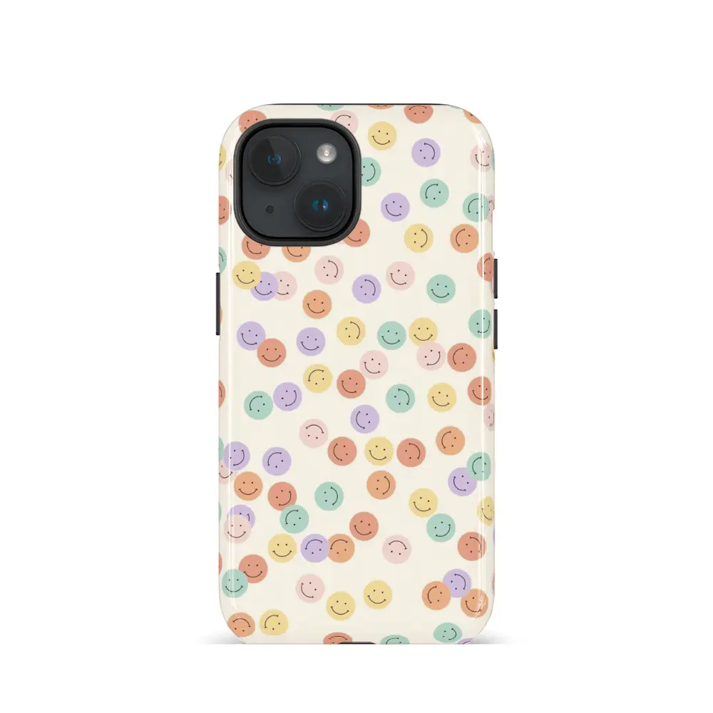 Colorful smiley face design all-in-one phone case, protective cover for iPhone 11 12 13 14 15 16 17 Pro Max Pro Plus, compatible with Samsung Galaxy S25 S24 S23 Ultra Local Personalized