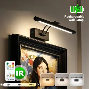40cm LED Wall Light, USB Rechargeable Battery, Wireless Indoor Lamp with IR Remote Control, Touch Switch, Dimmable