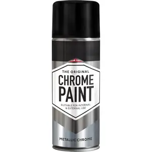 Chrome   - Smooth Chrome Finish - Multi Surface  for Metal, Plastic &  - Suitable For Interior & Exterior Use - 400ml (13.52 oz)