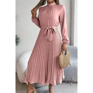 Pleated Dress (Mauve)