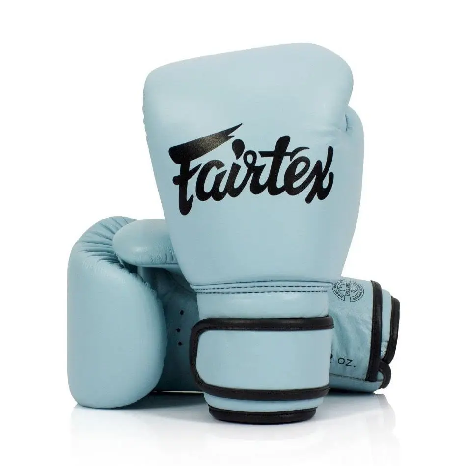 Fairtex BGV20 Pastel Blue Muay Thai Boxing Gloves, Boxing Equipment, Protective Gear for Combat Sports