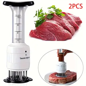 Ultimate Meat Injector Kit for Perfectly Tender Steaks, Professional Chef-Approved Kitchen Utensils, Ideal for BBQ, Grills & Cooking, Enhance Flavors Effortlessly