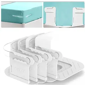 4pcs Heavy-Duty Mattress Sheet Holders: Fitted Sheet Straps with Lock Strip, Secure Fit for All Mattress Sizes, No More Shifting or Daily Adjustments–Fits All Mattress Sizes for Better Sleep,Durable PP Plastic