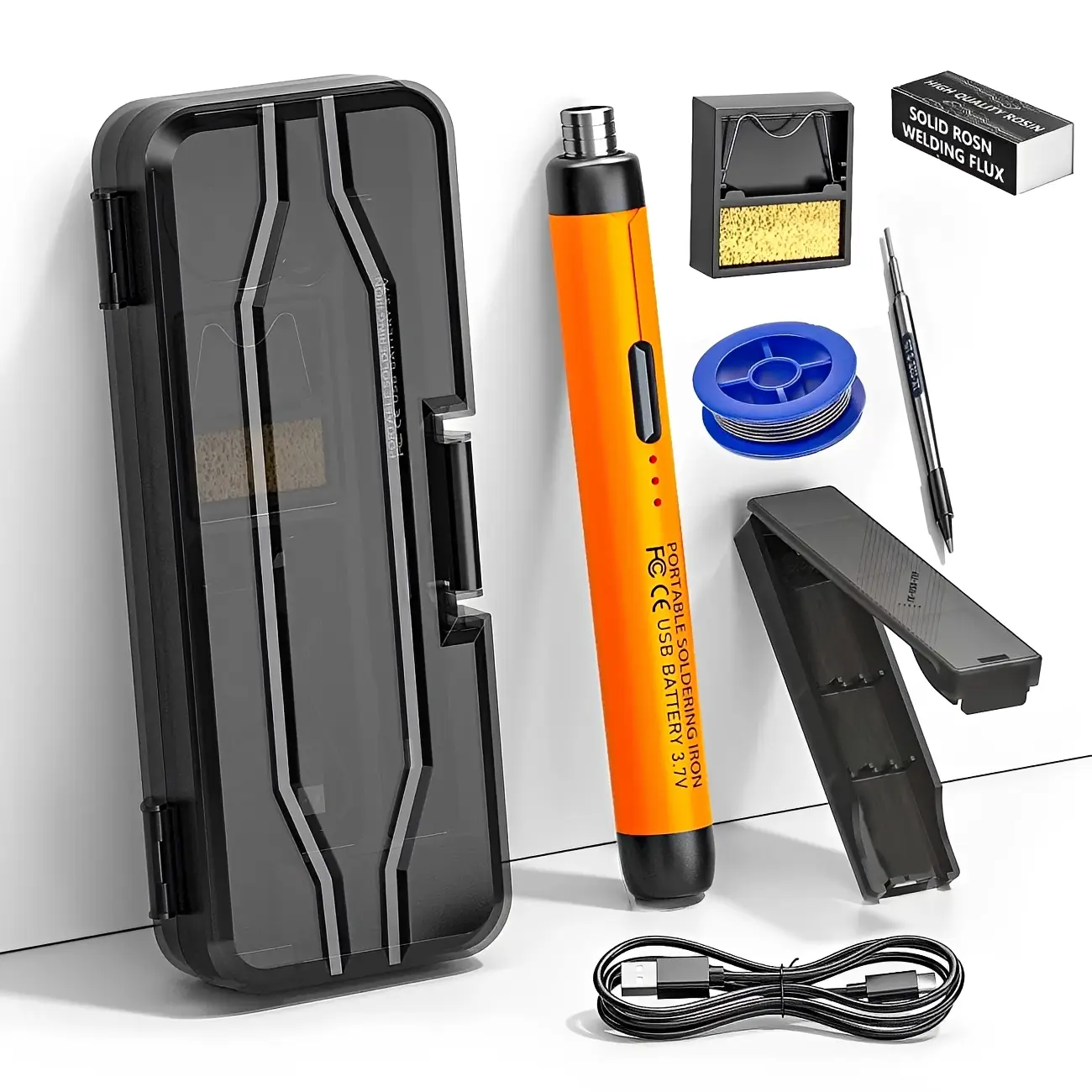 LCD Portable USB Adjustable Rechargeable Portable Soldering Tool,Pen Grip, Digital Adjustable Temperature Thermostat,USB Cable,Easy to Handle for Home Appliance Repair,DIY Crafts,RC Projects (for DIY Enthusiasts)