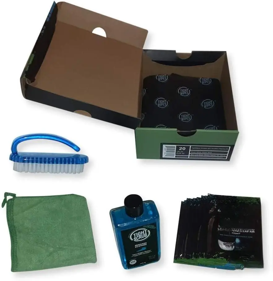 Shoe Cleaning Kit withCleaner Formula (10oz), Fabric Towel - 10 Wipes,& Towel in Mini Collector Box for Sneakers, Adidas, Tennis and Leather Shoes - Tight Wipes