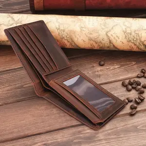 Personalized Leather Wallet, Engraved Genuine Leather Custom Wallet, Anniversary Gift For Him, Husband, Boyfriend, Men, Father, Dad
