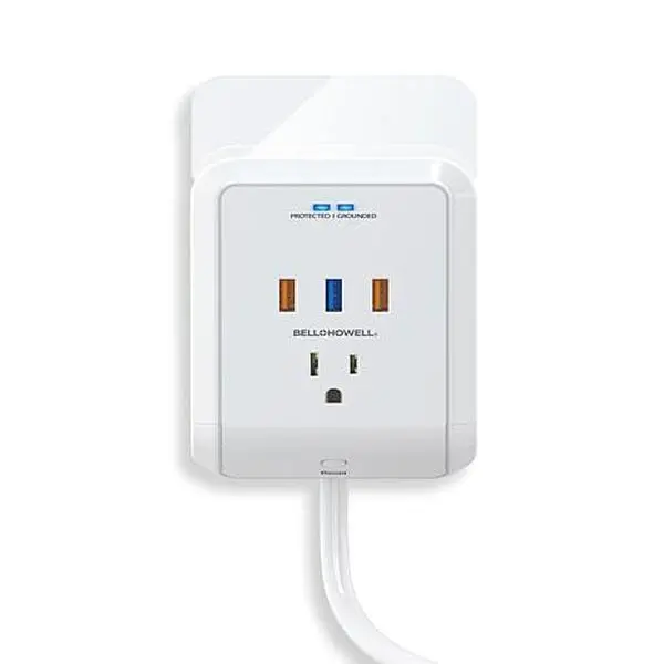 Bell & Howell Power Pro Surge Wall Charger w/3 AC & 3 USB Ports
