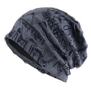 Graffiti Print Beanie Hat Trendy Soft Slouchy Cap for Women & Men Breathable Stretch Fit for Daily Wear, Travel, Outdoor Sports & Casual Street Style