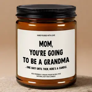 MAKEAGIFT Grandma To Be Humor Candle, Funny Family Gifts, Mom Joke Gift Candles, Playful Mother’s Day Gift, Not A Pregnancy Announcement Gift