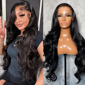 【New Upgrade】ZLIKE 220% Full Density Body Wave 13x6 Full Lace Frontal Drawstring Wigs HD Transparent Lace  Skin Melted For Women