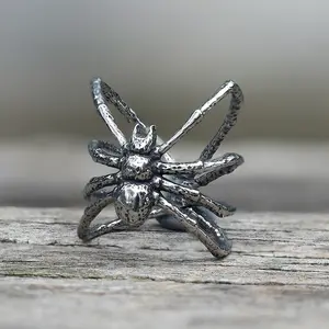 GTHIC Spider Gothic Ring for Women Birthday Mother's Day Gift Size 4-10 Stainless Steel