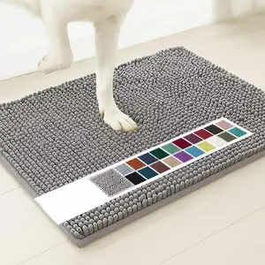 Indoor Door Mat, Bathroom Mat Set, Super Absorbent Microfiber Chenille Entryway Rug, Non-Slip Front Door Mat, Quick Dry Machine Washable Pet-Friendly Mats for Entryway/Hallway/Kitchen