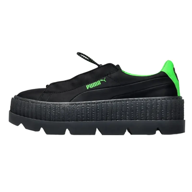 Puma Women's Fenty Cleated Creeper Surf Platform Sneakers - Chunky Streetwear Walking Shoes with Bold Rubber Sole, Neon Green Accents, Casual Trainer Footwear for Bold Style, Sneaker Trainer