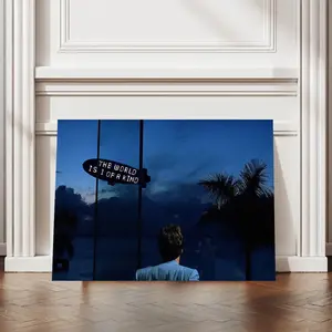 SCARFACE TONY MONTANA, the world is 1 of a kind,Scarface Tony Montana Poster,movie Scene Poster,Real Movie Scarface Scene canvas wall art Quote Prints Modern Cool Design