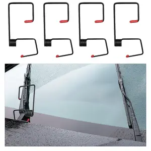 Windshield Wiper Arm Pressure Booster 2PC/4PCS – Durable Spring with Silicone Cover, Enhances Wiper Performance in Rain & Snow (Black/Red)