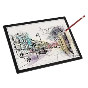 Light Board, A3 LED Light Pad with 6 Level Dimmable Brightness, Rechargeable Light Table for Tracing, Light Box for Diamond Painting, Animation, Sketching, Drawing, Stenciling, Artists (Black)