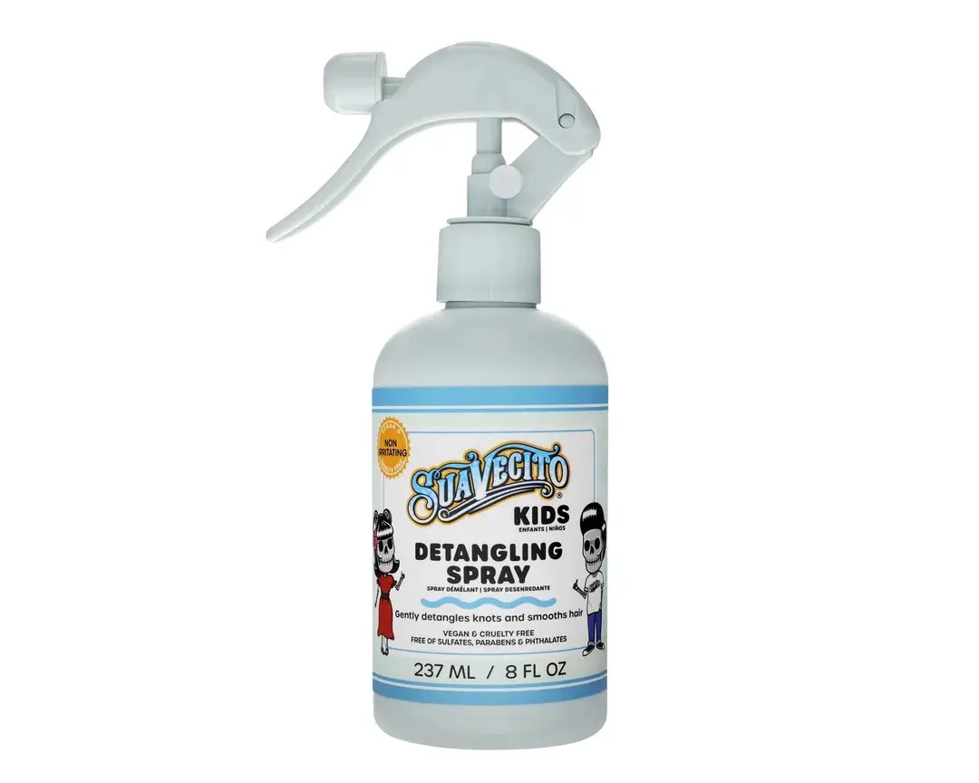 Suavecito Kids Detangling Spray – Gentle Leave-In Conditioner for Boys & Girls | Tangle-Free Hair with No Tears | Lightweight, Non-Greasy, Paraben-Free Formula