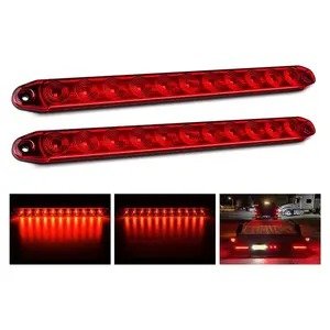 Nilight 2PCS 16Inch 11 LED Red Trailer Light Bar for Parking Stop Turn Signals Tail Brake DOT Compliant IP65 Waterproof Truck ID Marker truckled car