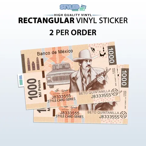 beto Quintanilla rectangle vinyl sticker