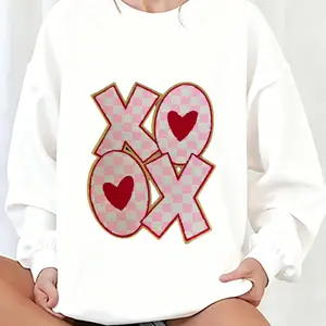 Valentine's Day Iron-On Patches Heat Press Letters Custom Embroidered for Backpacks Jackets Largesize Fashion Outfits