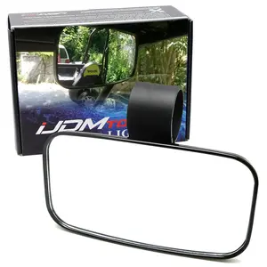 iJDMTOY Universal Fit 1 to 2 inch Round Roll Bar Clamp Mount Convex Inside Center Rearview Mirror For Polaris Yamaha Honda Can-Am Arctic Cat Kawasaki CFMOTO ATV UTV