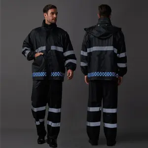 Men's Raincoat Set, Rain Suit, Waterproof Hooded Jacket & Pants, Reusable Outdoor Workwear, Durable Thickened Fabric, Multiple Colors Available