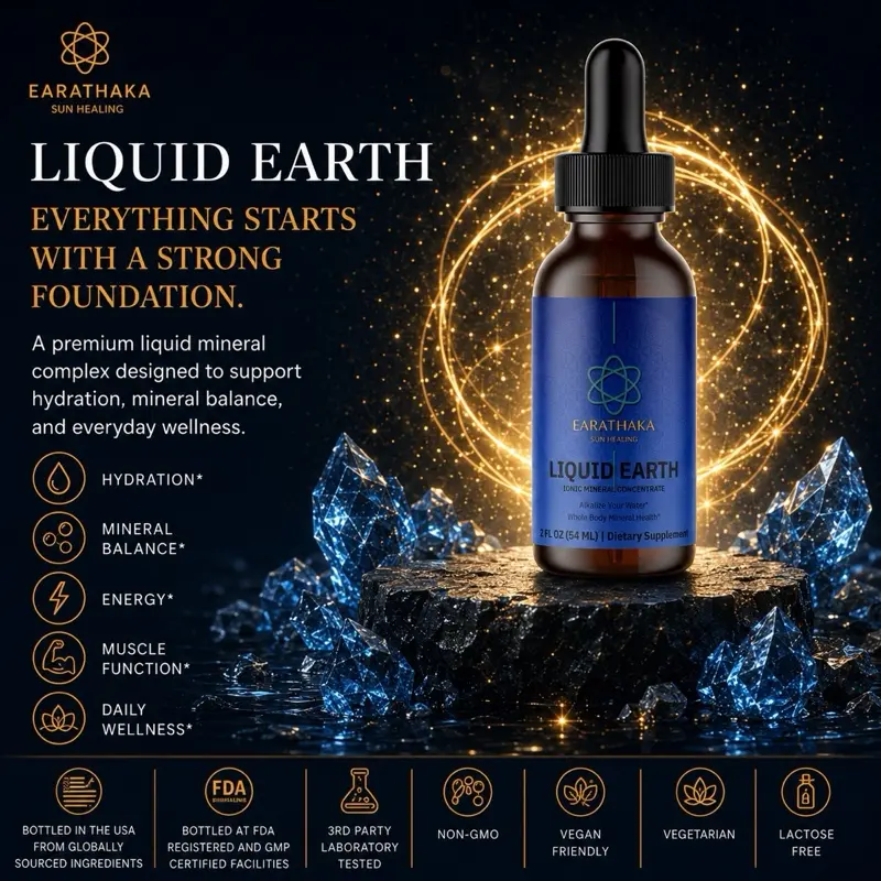 Liquid Earth | Premium Liquid Mineral Complex | Hydration, Electrolyte & Daily Wellness Support | 21 Servings