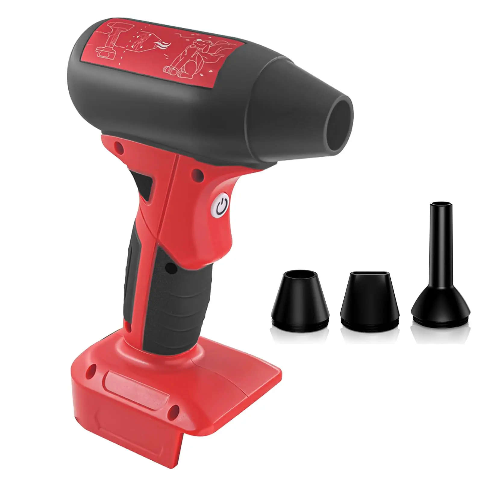 Mini Jet Dry Blower Turbo Fan | Compatible For Milwaukee 18V Battery | Adjustable Wind Speed | Cordless Portable Handheld Blower | For Car Cleaning & Leaf Blowing & Camping | Battery Not Included | Home & Outdoor Use