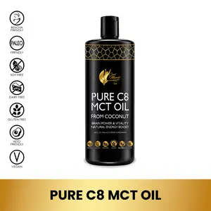 Coco March N.M.D Pure C8 MCT Oil from Coconut Oil - Pure Caprylic Acid - Dietary Supplement 32 fl oz, 63 Servings